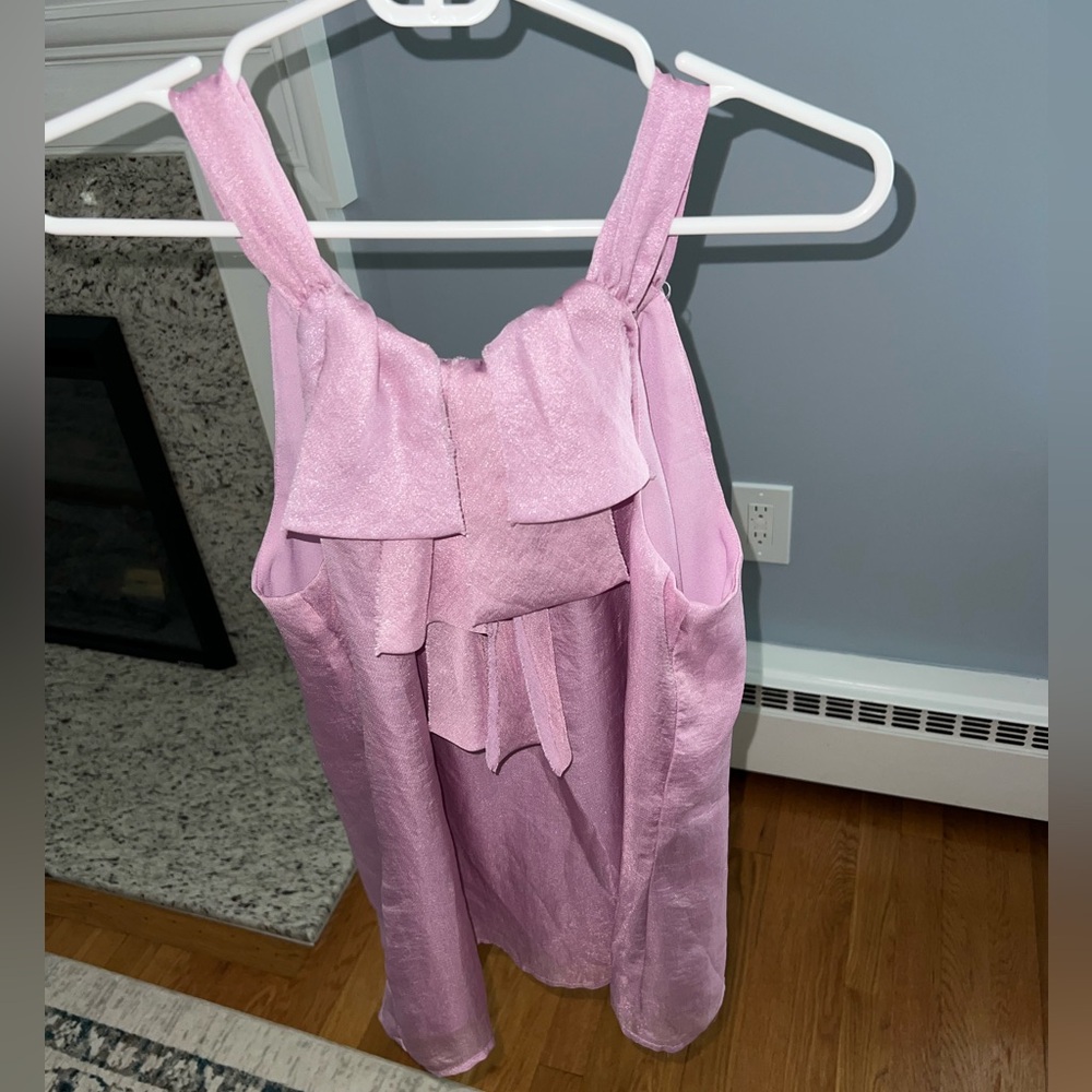 lilac ruffle top